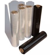 Film étirable manuel 450 mm x 270 m - transparent ou noir opaque - 17, 22 ou 28 microns - carton de 6 rouleaux