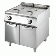 Friteuse électrique sur meuble inox commandes mécaniques avec 2x15 l - PVS9080FRE15
