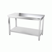 GGM Gastro Tables Inox de Travail Centrales Premium avec Etagère - Profondeur 600 mm - ATK106 - 4063326066088