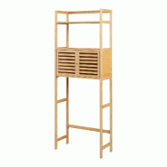Helloshop26 - Étagère design intemporel salon chambre meuble de rangement de toilette 158 x 60 x 26 cm bambou naturel 03_0011187 - Bambou 3000225615