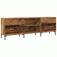 Helloshop26 - Meuble TV pratique rangement spacieux 150 x 30 x 50 cm en bois d'ingénierie vieux bois 02_0051148 - Bois massif 3000236758512
