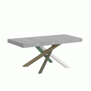 Itamoby Table Extensible 120/380X90 Cm Volantis Premium Pieds Béton Multicolores 4/A - gris 8050598907535