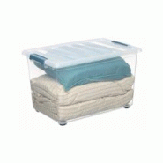 Katla Transparent Box 57L Avec Roulettes Et Poignées Ergonomiques 59X39X36,5Cm - 8052787490323 Katla Transparent Box 57L Avec Roulettes Et Poignées Ergonomiques 59X39X36,5Cm - 8052787490323