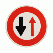 Panneau de prescription temporaire BK15 - Cédez le passage à la circulation venant en sens inverse - WP Signalisation Panneau de prescription temporaire BK15 - Cédez le passage à la circulation venant en sens inverse - WP Signalisation