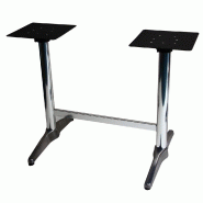 Piètement double pliant Calvi Ht72 pour table ext. 99x60cm maxi - chromé