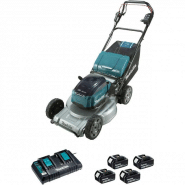 Tondeuse auto-tractée 36 V : 2 x 18 V Li-Ion 5 Ah (4 batteries) Makita | DLM533PT4
