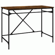 VidaXL Bureau chêne fumé 100x50x75 cm bois d'ingénierie et fer Modèle Orion Smart Pro - 826721_0