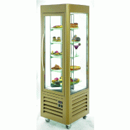 Vitrine réfrigérée 4 faces vitrées- Rotative- 360L froid positif