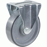 Roulette fixe de 160 mm avec polyuréthane thermoplastique gris conducteur d'électricité Roulette fixe de 160 mm avec polyuréthane thermoplastique gris conducteur d'électricité