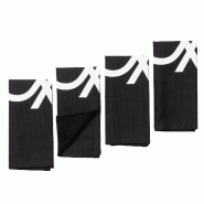 Benetton - Set 4Pc Set de Table 45X30Cm Polypropylène Black & White - multicolore BE140