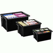 CEP Bac de rangement Maxi strata, 32 litres, noir - noir plastique 5021711043495