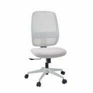 Chaise de bureau / chaise pivotante Minoro W assise tissu / dossier tissu maille blanc / taupe hjh OFFICE - beige polyester 657710