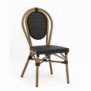 Chaise de terrasse lepic - tressage noir