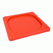 Couvercle Polypropylène Clippé GN 1/6 - HACCP Rouge - Gastroland - rouge plastique polypropylène 3701666009631