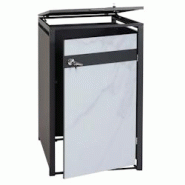Décoshop26 - Abri poubelle pour une poubelle porte verrouillable aspect marbre anthracite clair 04_0005695 - 3000252972374 Décoshop26 - Abri poubelle pour une poubelle porte verrouillable aspect marbre anthracite clair 04_0005695 - 3000252972374