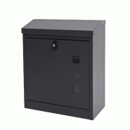 Décoshop26 - Boîte aux lettres verrouillable thermolaquée 52x44x25 cm anthracite-noir 04_0005901 - noir 3000261559351