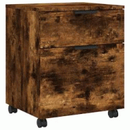 Décoshop26 - Caissons à tiroirs meuble de bureau mobile sur roulettes MDF couleur chêne fumé 45 x 38 x 54 cm DEC024561 - 3000254773382 Décoshop26 - Caissons à tiroirs meuble de bureau mobile sur roulettes MDF couleur chêne fumé 45 x 38 x 54 cm DEC024561 - 3000254773382