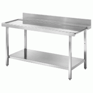EURAST - Table d'entrée/sortie du lave-vaisselle droite lisse et murale - 2100x750x850 mm - 16712EMD - inox 16712EMD EURAST - Table d'entrée/sortie du lave-vaisselle droite lisse et murale - 2100x750x850 mm - 16712EMD - inox 16712EMD