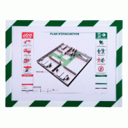 Exacompta Lot de 5 Pochette d'affichage magnétique A4, cadre blanc/vert - multicolore plastique 39207E