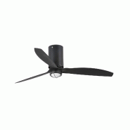 Faro barcelona Ventilateur plafond Mini Tube Fan M LED Ø1280 mm noir mat, acier et verre, pales ABS, LED 3000 K, FARO - blanc 32043-10