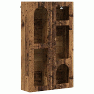 Helloshop26 - Armoire suspendue moderne 59 x 20 x 100 cm avec grand espace de stockage style minimaliste en bois ancien 02_0054798 - Bois massif 30002