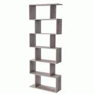 Helloshop26 - Bibliothèque étagère à 6 niveau meuble de rangement cloison séparateur pour salon chambre bureau 190,5 cm style 12_0003485 - 300064