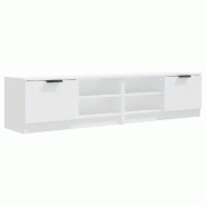 Helloshop26 - Lot de 2 meubles TV tendance moderne 80 x 35 x 36,5 cm en bois d'ingénierie blanc 02_0048007 - blanc Bois massif 3000235061934