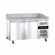 Meuble à pizza réfrigéré Tropicalisée avec granit 2 portes PREMIUM - GOLDINOX - inox 3701770829590