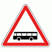 Panneau de Danger A9a - Traversée de Voies de Véhicules des Services Réguliers de Transport en Commun Panneau de Danger A9a - Traversée de Voies de Véhicules des Services Réguliers de Transport en Commun