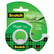 Scotch Ruban adhésif Crystal, transparent, 19mm x 7,5m, en dévidoir (A1122) - 7100086322