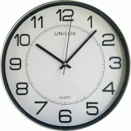 Unilux Horloge Murale Magnet, Plastique, Gris Métal, 30.8 x 4.8 cm - 400094406_0