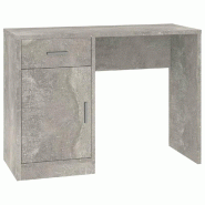 VidaXL Bureau avec tiroir et armoire Gris béton 100x40x73 cm Modèle Orion Outdoor - 342654