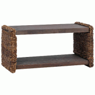 VidaXL Table basse Naturel 70 x 35 x 35 cm Bois de Mahogany Massif Modèle Orion Office Vintage - 42011579