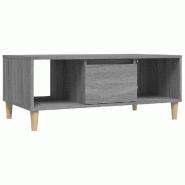 VidaXL Table basse Sonoma gris 90x50x36,5 cm Bois d'ingénierie Modèle Ombre Vega Plus - 821066