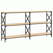 VidaXL Table console chêne sonoma 156x28x80,5 cm bois d'ingénierie Modèle Atlas Office Minimal - 835425