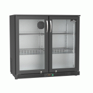 Arrière de bar - 2 portes pivotantes vitrées PREMIUM - GOLDINOX - noir 3701770829378