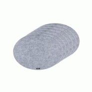 Bjorn Set de table ovale - 6 pièces - Feutre recyclé gris - gris 3701488308127 Bjorn Set de table ovale - 6 pièces - Feutre recyclé gris - gris 3701488308127