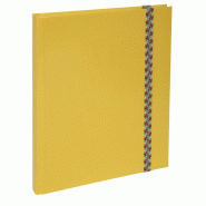 Cahier Iderama 17x22 192p./96 feuilles 90 g/m² brochées, élastique de fermeture, coloris jaune, ligné - 3370440272143