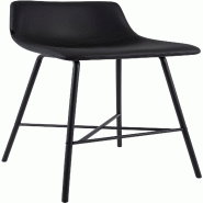 CLP Tabouret de bar Altona Noir /Similicuir - noir polyester 325884