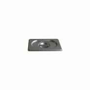 DBMARK - GNL19000-304/6 - (Lot de 6) - Couvercle avec poignée pour récipient GN 1/9 - 0.8mm S/S304 - gris inox GNL19000-304/6