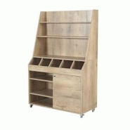 Desserte de service en bois clair avec service haut (à monter) / GOLDINOX - marron Bois massif 3701770815395 Desserte de service en bois clair avec service haut (à monter) / GOLDINOX - marron Bois massif 3701770815395