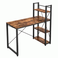 Helloshop26 - Bureau informatique table d'ordinateur longueur 120 cm avec étagères à gauche ou à droite stable montage facile pour 12_0001333 - ac