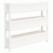 Helloshop26 - Jardinière bac lit surélevé plantes fleurs terrasse jardin 112 x 25 x 104,5 cm bois massif de pin blanc 02_0037394 - 3000214244525 Helloshop26 - Jardinière bac lit surélevé plantes fleurs terrasse jardin 112 x 25 x 104,5 cm bois massif de pin blanc 02_0037394 - 3000214244525