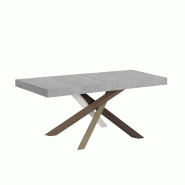 Itamoby Table Extensible 120/380X90 Cm Volantis Premium Pieds Béton Multicolore 4/C - gris 8050598907771