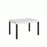 Itamoby Table Extensible Everyday 120/380X90 Cm Frêne Blanc Pieds Anthracite - blanc 8050598908297