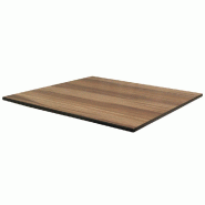 Plateau carré table intérieur/extérieur Mésa 70x70cm en compact chêne colorado