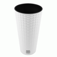 Prosperplast - Pot Rato 64 L avec insert, 40x40x76,3 cm, coloris Blanc - blanc plastique ZA982