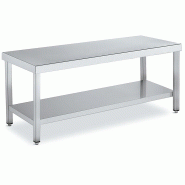 Tables de travail inox centrale de faible hauteur avec étagère P 700 mm | Distform - 1000