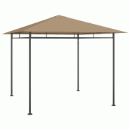 VidaXL Belvédère 3x3x2,7 m Taupe 180 g/m² Modèle Atlas Work Plus - marron 313919
