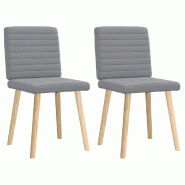VidaXL Chaises à manger lot de 2 gris clair tissu Modèle Vega Executive Industriel - 4101174